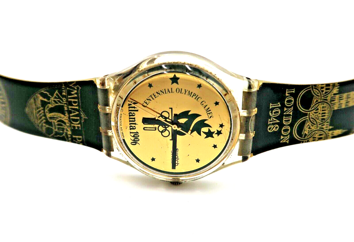 t566 Swatch Centennial Olympic Games Atlanta 1996 Swiss Quartz Watch