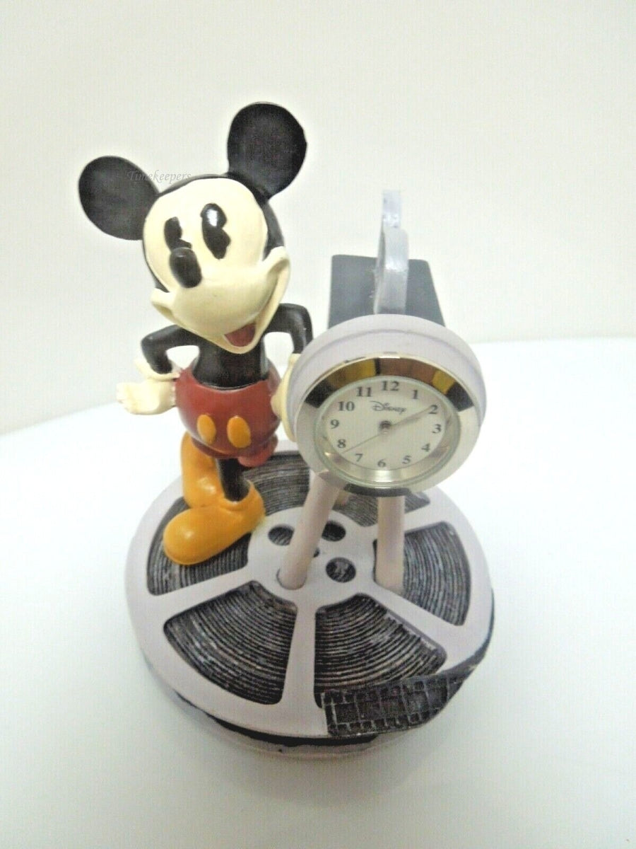 r879 Disney Mickey Mouse Movie Film Reel Figurine With A Clock LIGHTS –  TimeKeepersOlive