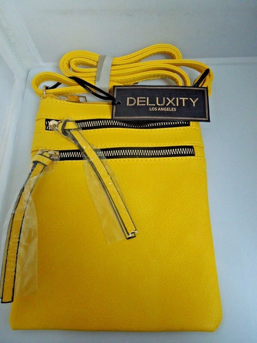 Deluxity Small V Hardware Satchel Crossbody Bag