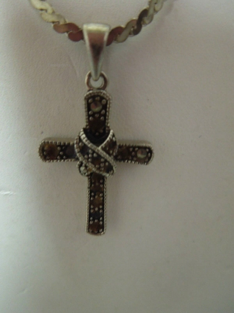 4 Vintage Sterling Silver Cross Pendants Marcasite Mother of -    Sterling silver cross, Sterling silver cross pendant, Vintage sterling  silver