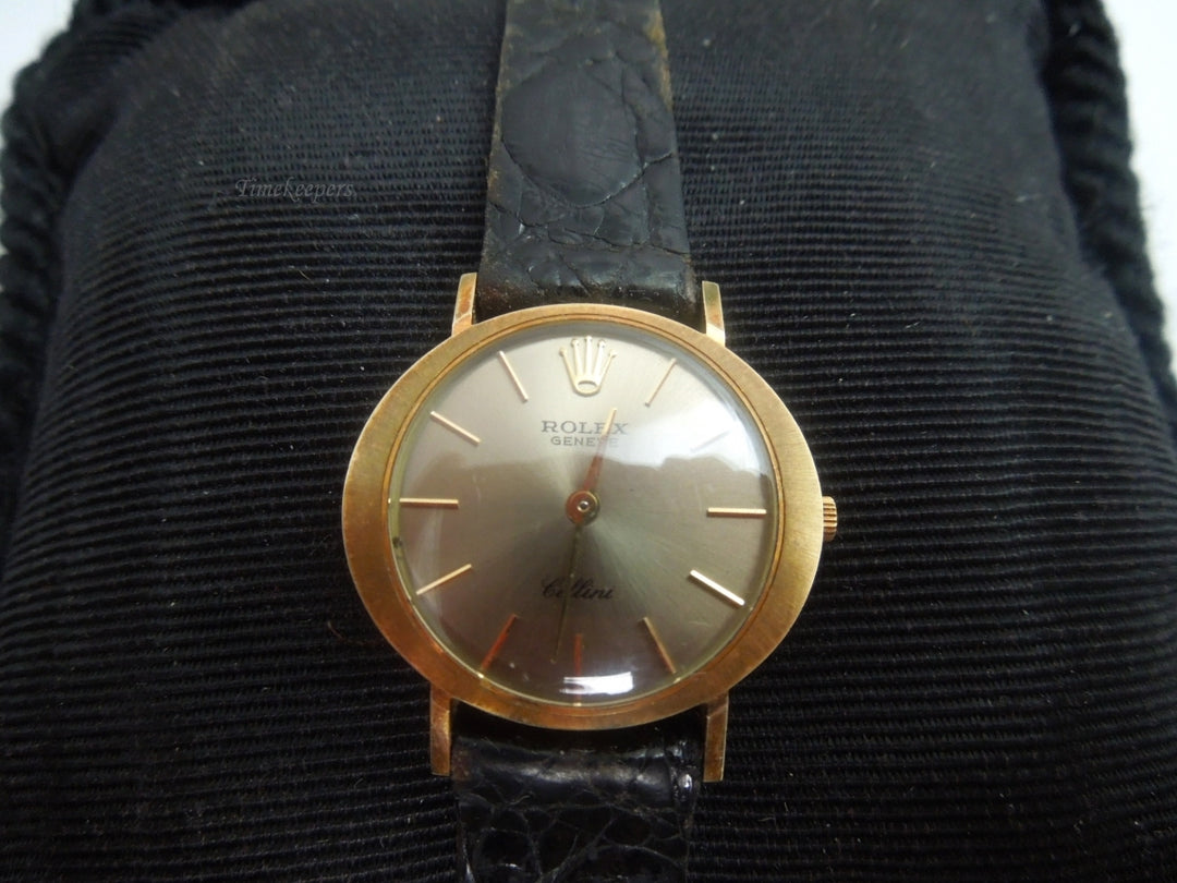 k602 Ladies Classic 14kt Yellow Gold 1960s Rolex Cellini Wristwatch