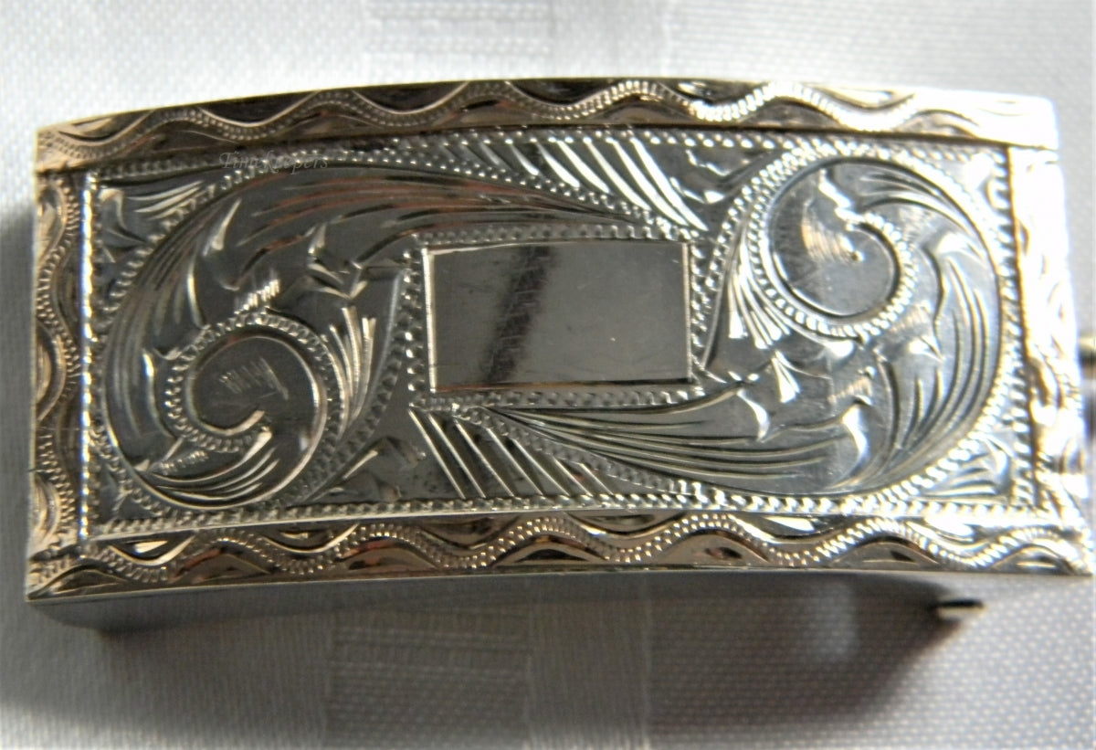 Vintage Sterling Silver Belt Buckle Ring Modernist Size 10.5 Mexico CII