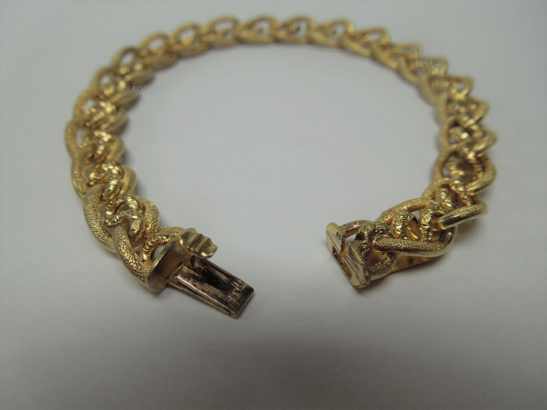 a735 Stunning 14k Yellow Gold Ladies Charm Bracelet