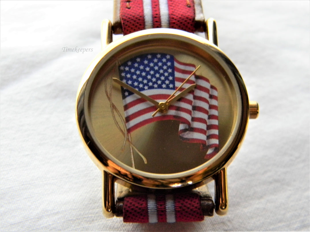 j511 Nice Quartz Flag Watch by Valdawin with Star Spangled Band