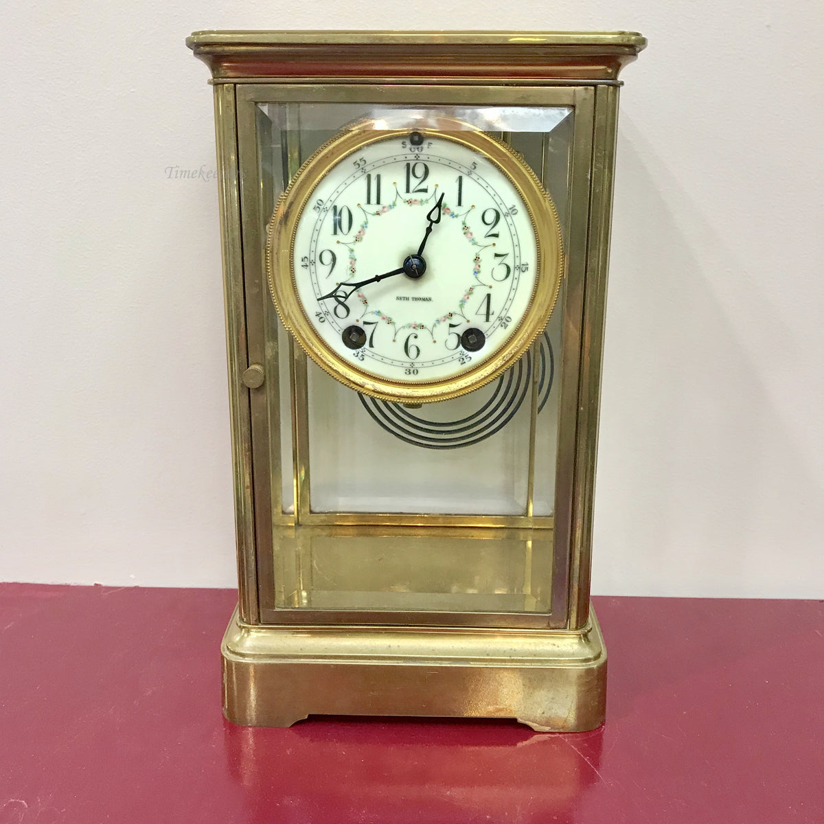 Antique store SETH THOMAS mantle clock with pendulum