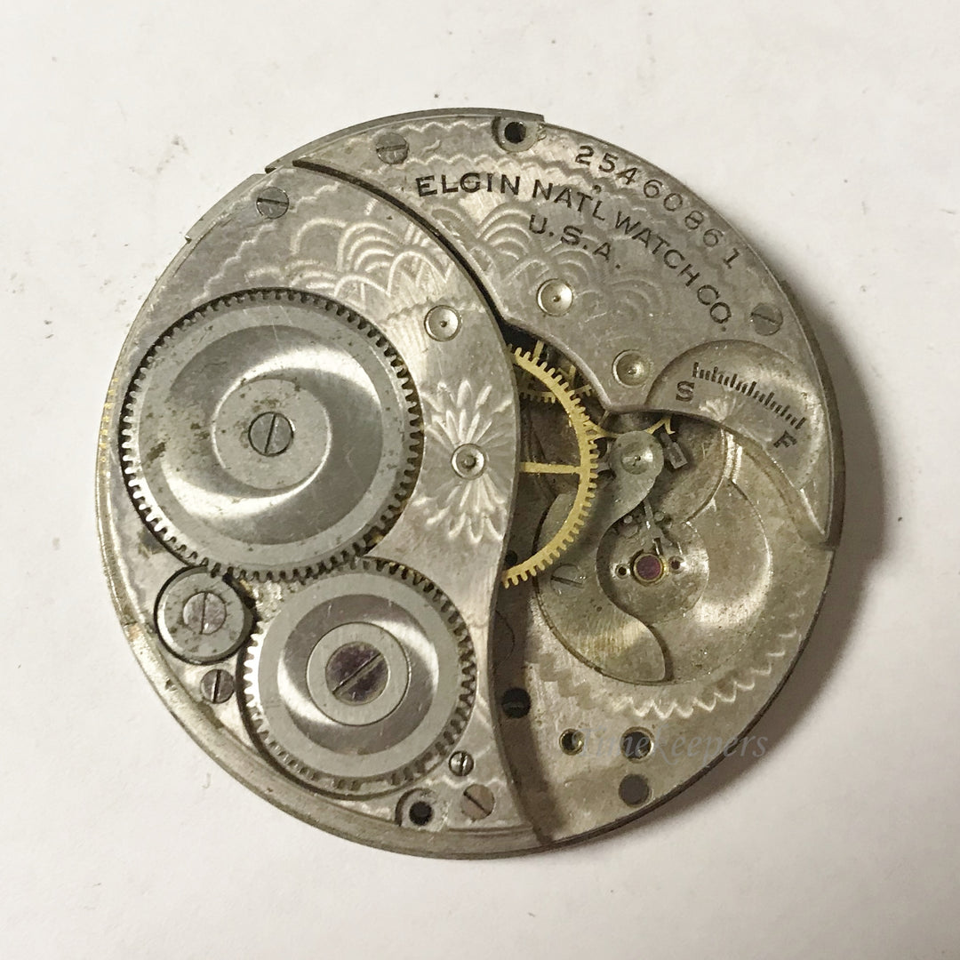 e967 Vintage Elgin Mechanical Wrist Watch Movement for Parts Repair