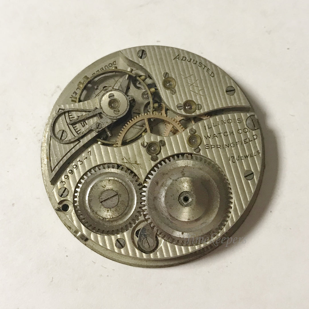 e969 Vintage Illinois Mechanical Wrist Watch Movement for Parts Repair