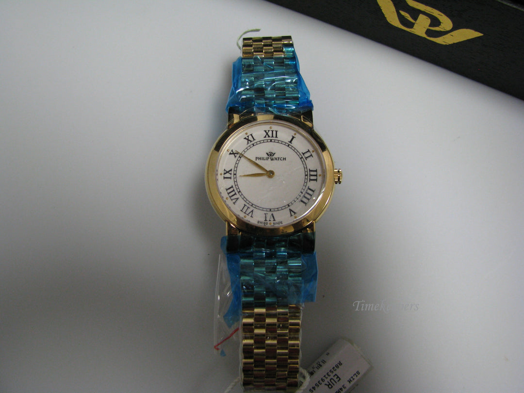 c876 Original Philip Stainless Steel Watch with Gold Plating in Original Box