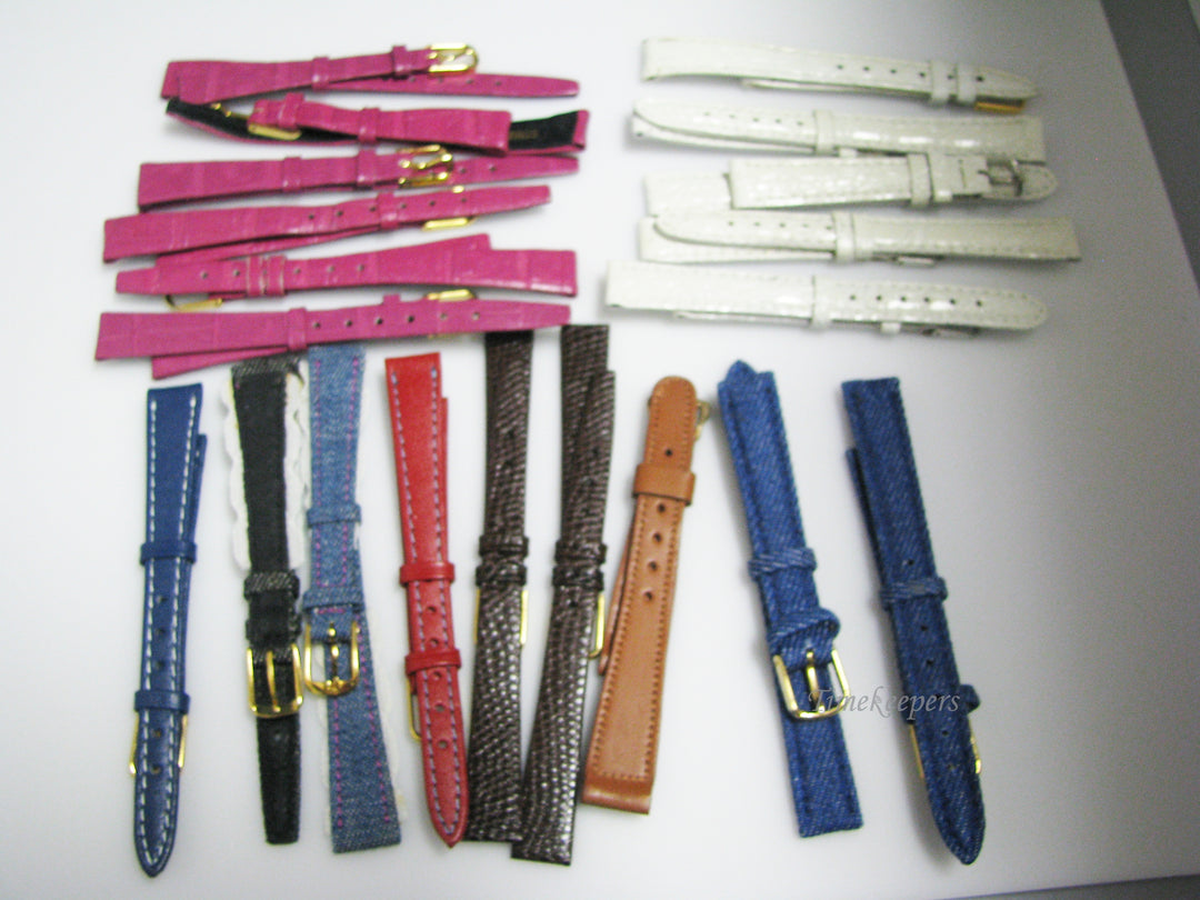 c941 Lot of 20 Watch Bands 12 mm Assorted Colors &amp; Finishes