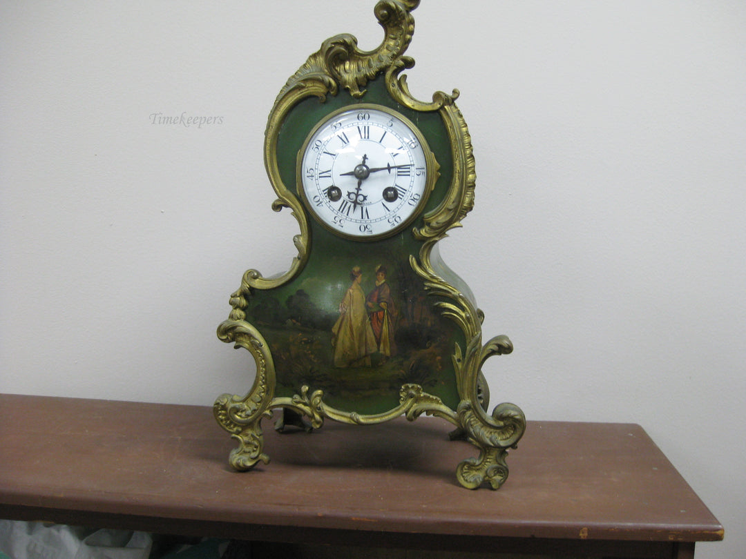 G176 1800's French Wood and Bronze 8 Day clock