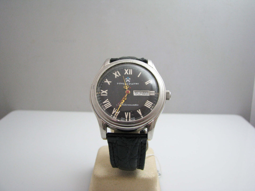 b595 Men's Handsome Potger-Pieri Automatic Wristwatch