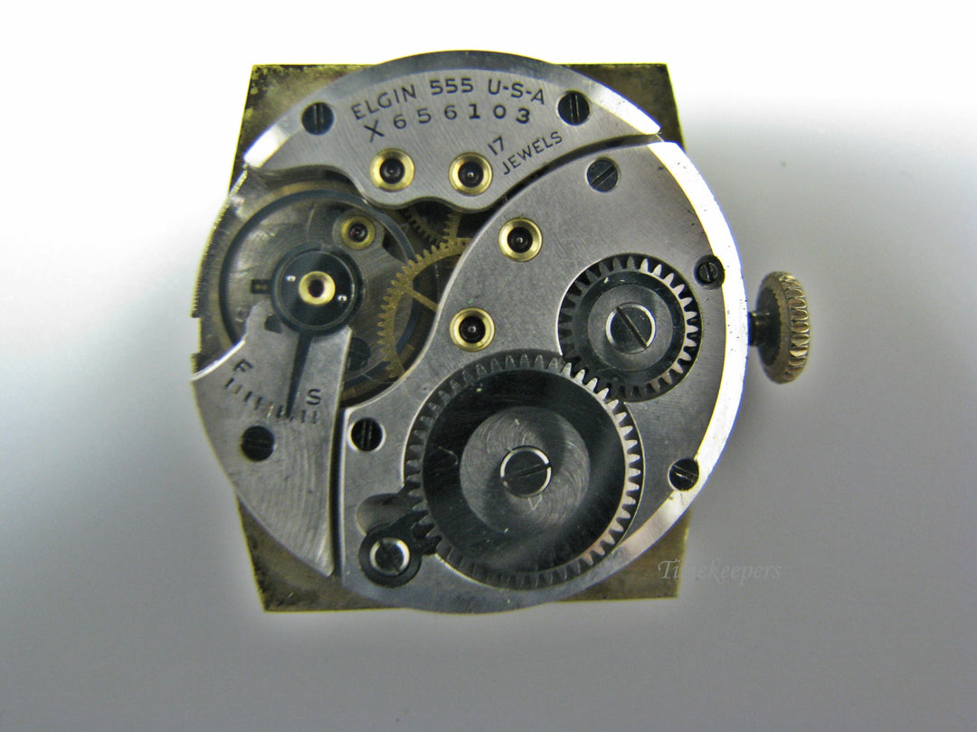 H087 Unique Elgin Mechanical Hand Wind Watch with Second Sub-Dial from 1950s