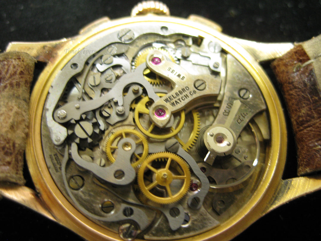 b727 Men's Vintage 18kt Rose Gold Welsbro Mechanical Wristwatch