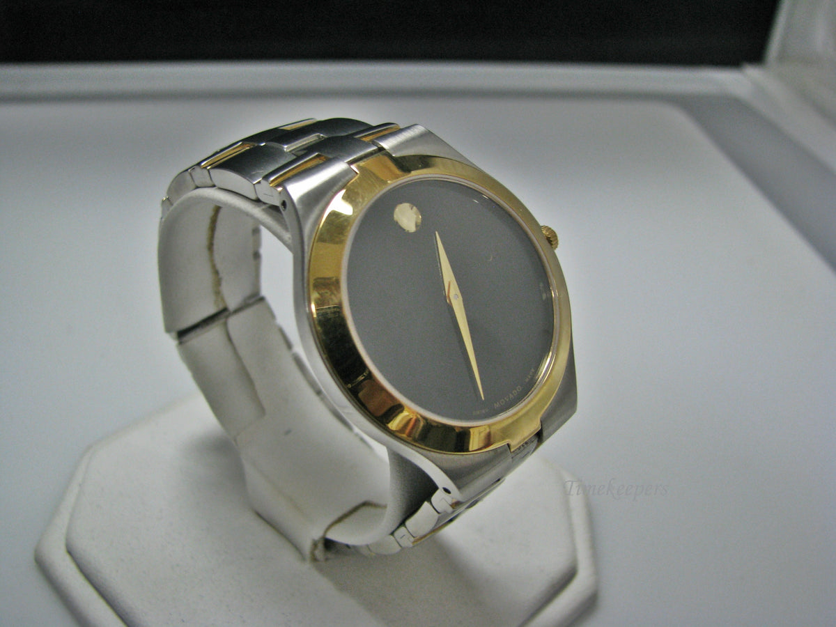 Movado Collection Series Men's Black Dial Gold Sapphire Watch 0606909