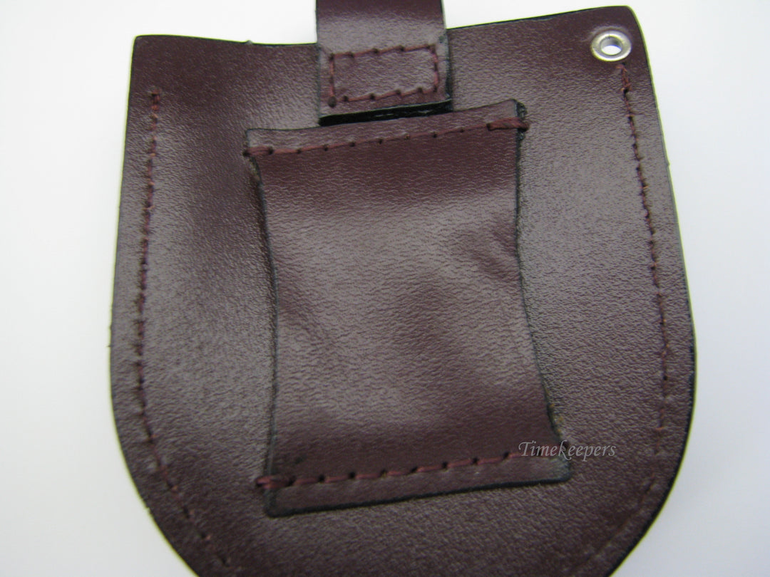 c750 NEW Brown Leather Snap Closure Belt Pocket Watch Holder/ Case