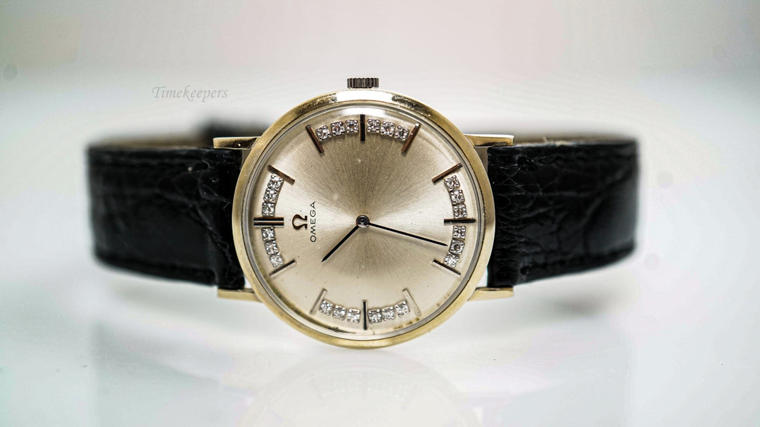K059 Vintage Men's 14k Gold Omega Wristwatch