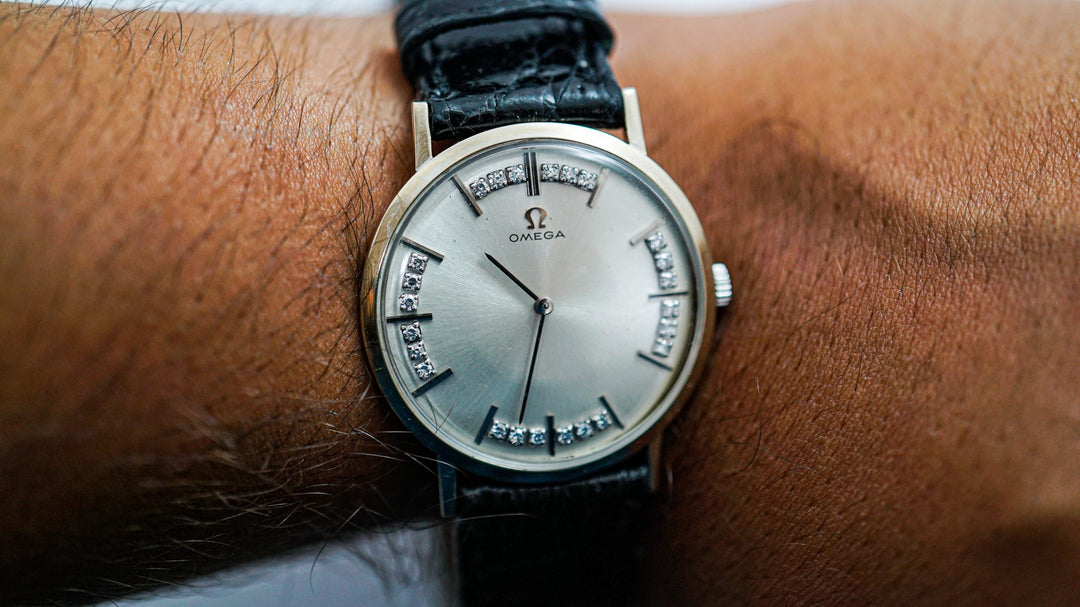 K059 Vintage Men's 14k Gold Omega Wristwatch