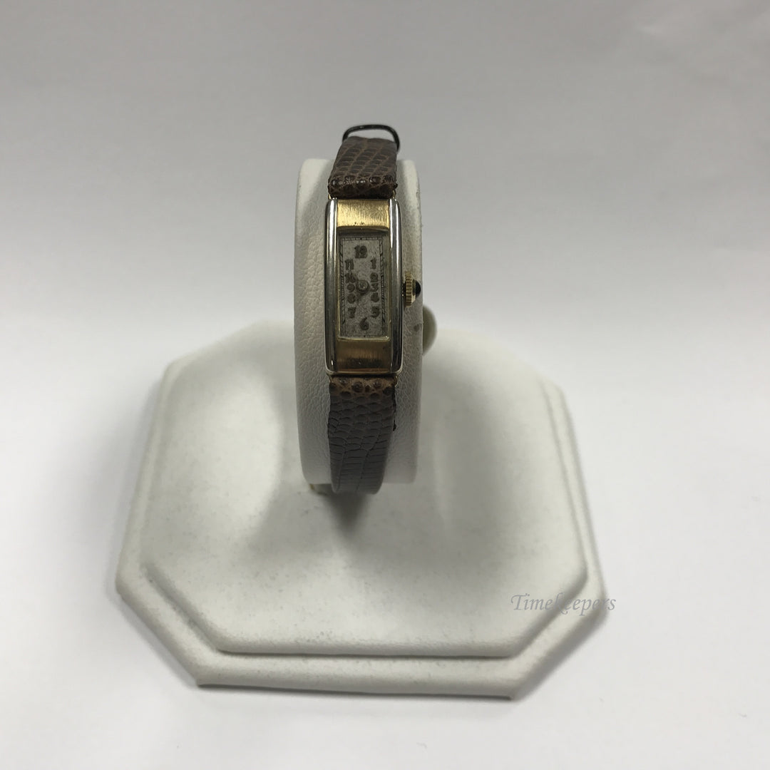 a601 Vintage 1920's 10k Sapphire Crown Elegant Swiss Wrist Watch