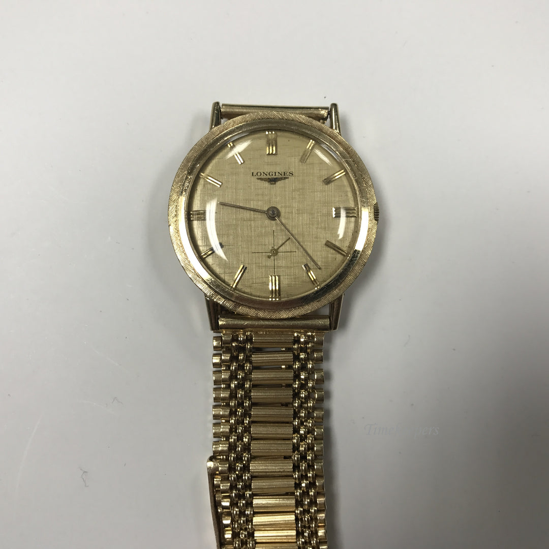 d016 Vintage Original Swiss Longines 14K Yellow Gold Men's Wrist Watch 1960's