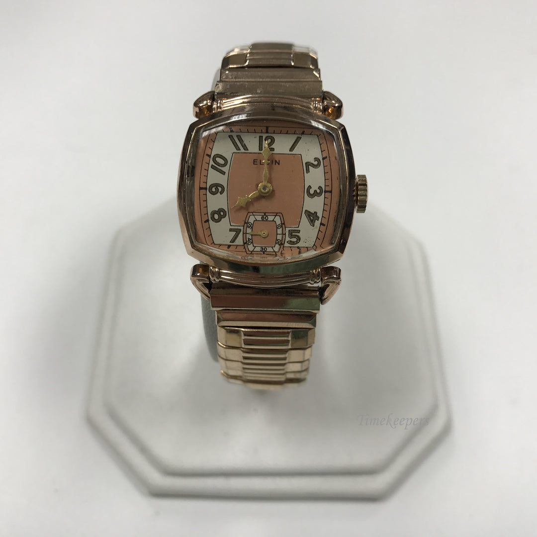 d149 Vintage Original Elgin Driver's 10K Gold Filled Mechanical Wrist Watch 1940