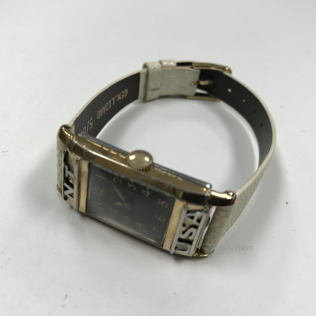 d187 Vintage Original Westfield Winton Gold Tone Leather Mechanical Wrist Watch