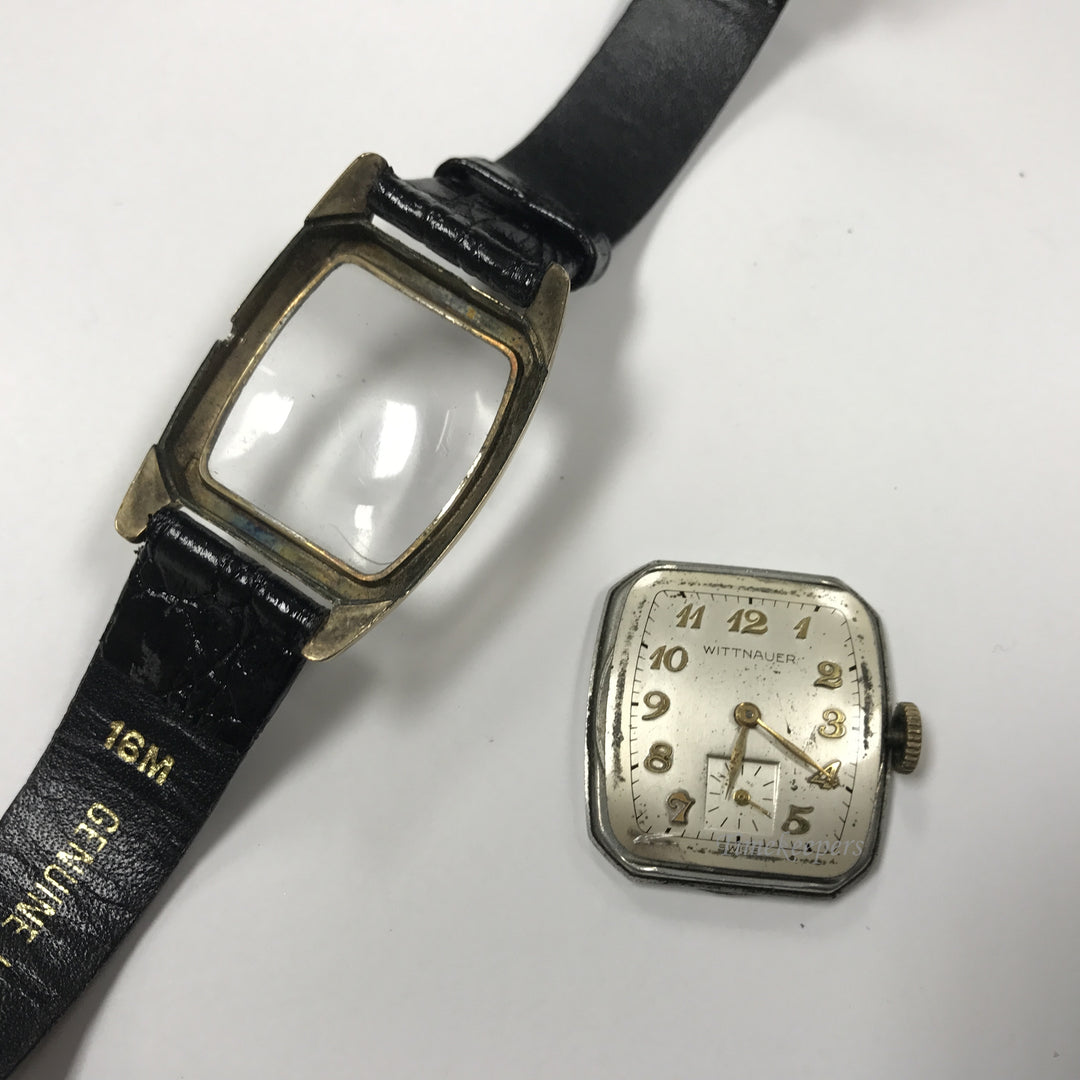 d238 Original Vintage Wittnauer Swiss 10K Gold Filled Steel Back 17J Wrist Watch