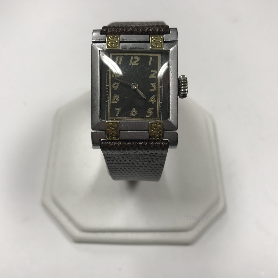 d326 Vintage Original Meret W Swiss 15J 3Adj. Silver Tone Mechanical Wrist Watch