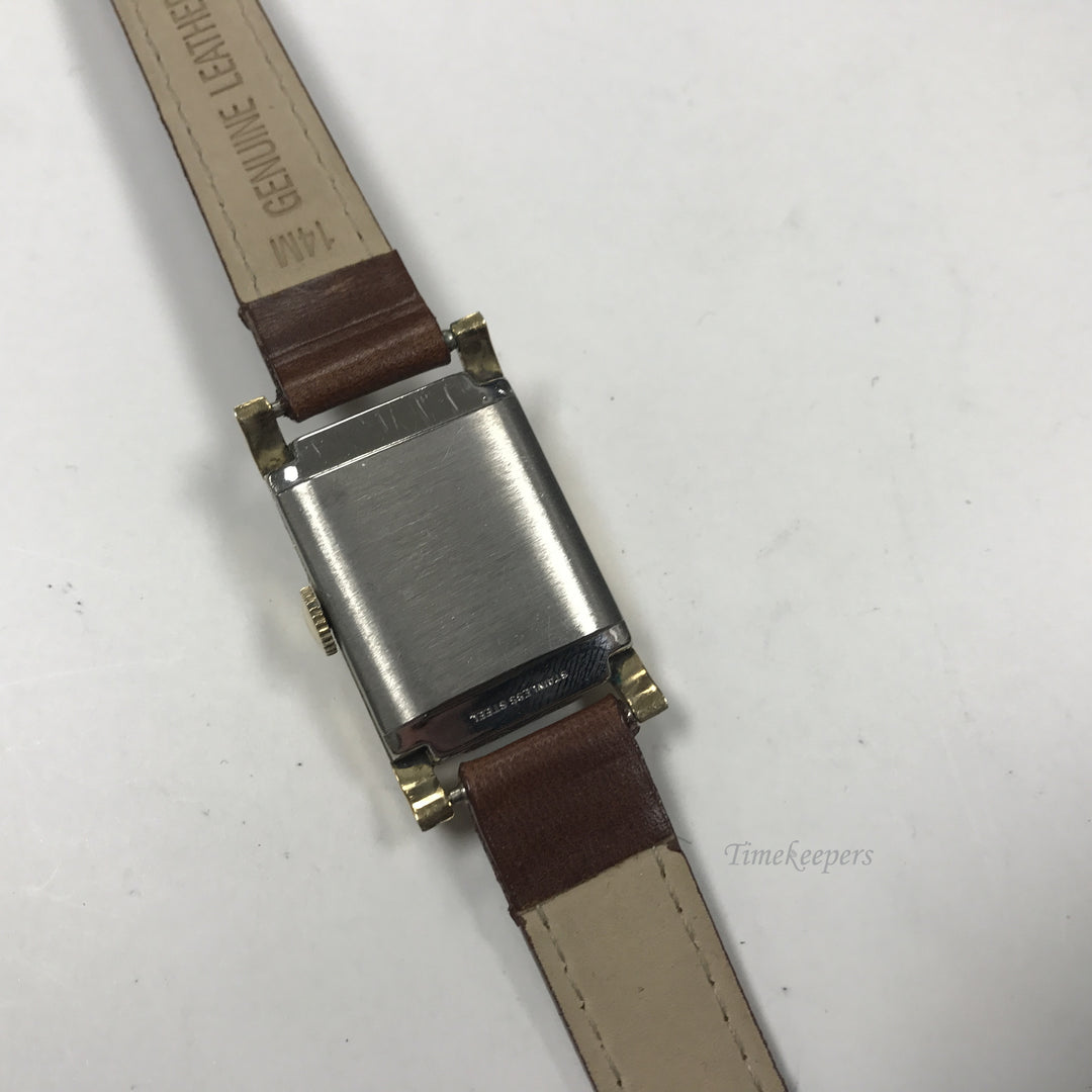 d347 Vintage Original Tressa Gold Tone Stainless Mechanical Wrist Watch 1950's