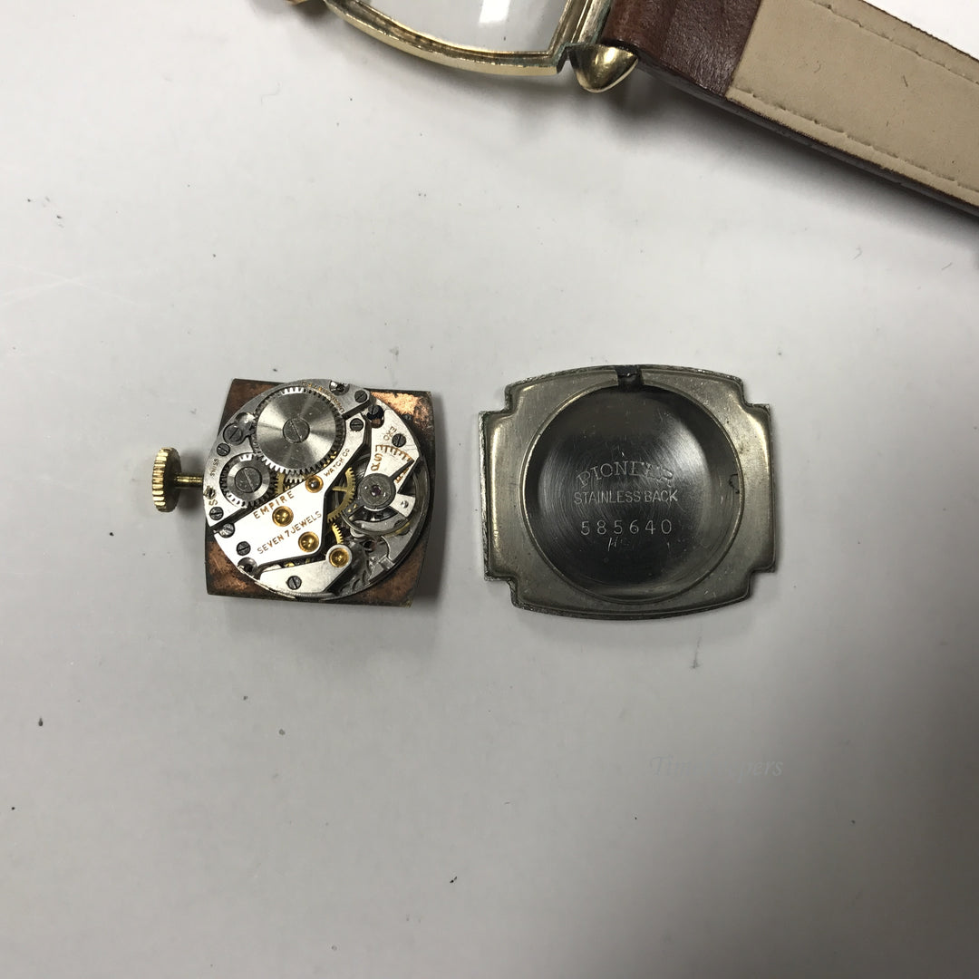 d355 Vintage Authentic Empire Swiss Gold Tone 7J Mechanical Men's Wrist Watch