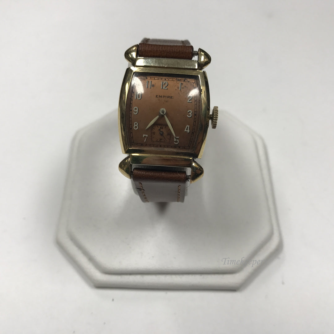 d355 Vintage Authentic Empire Swiss Gold Tone 7J Mechanical Men's Wrist Watch