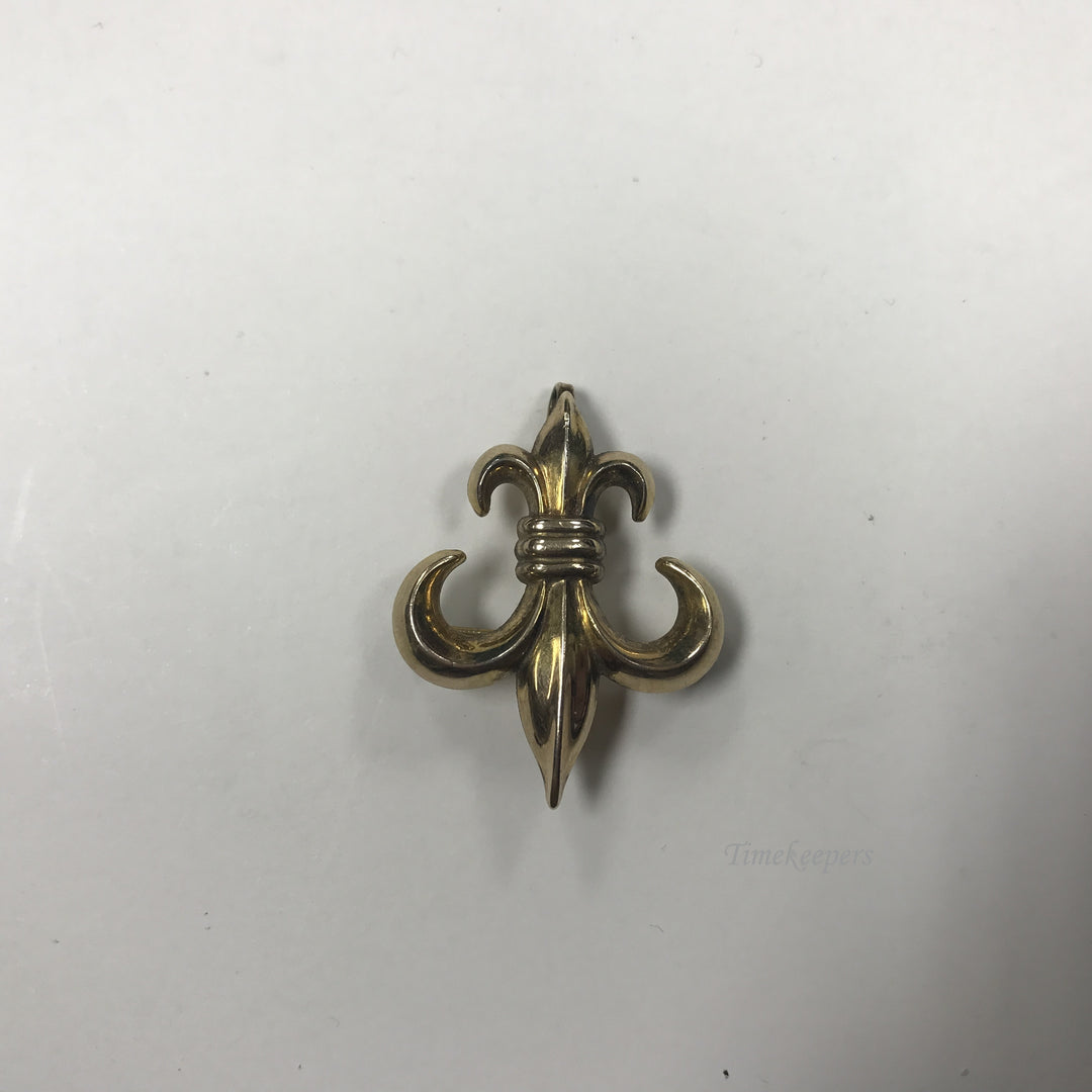 d470 Vintage Fleur de Lis Gold Filled Brooch Lapel Watch Pin