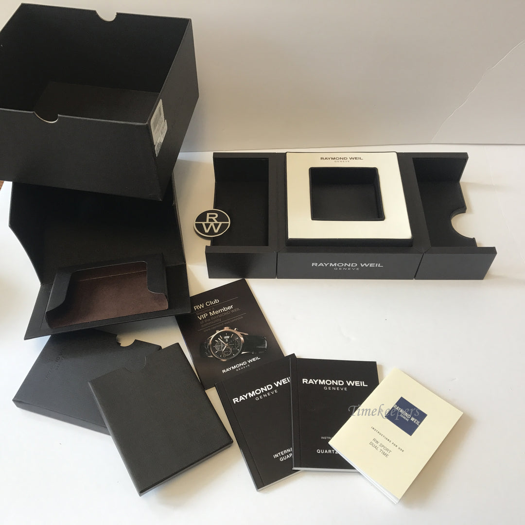 e156 Vintage Authentic Reimond Weil Geneve Brown Display Watch Box