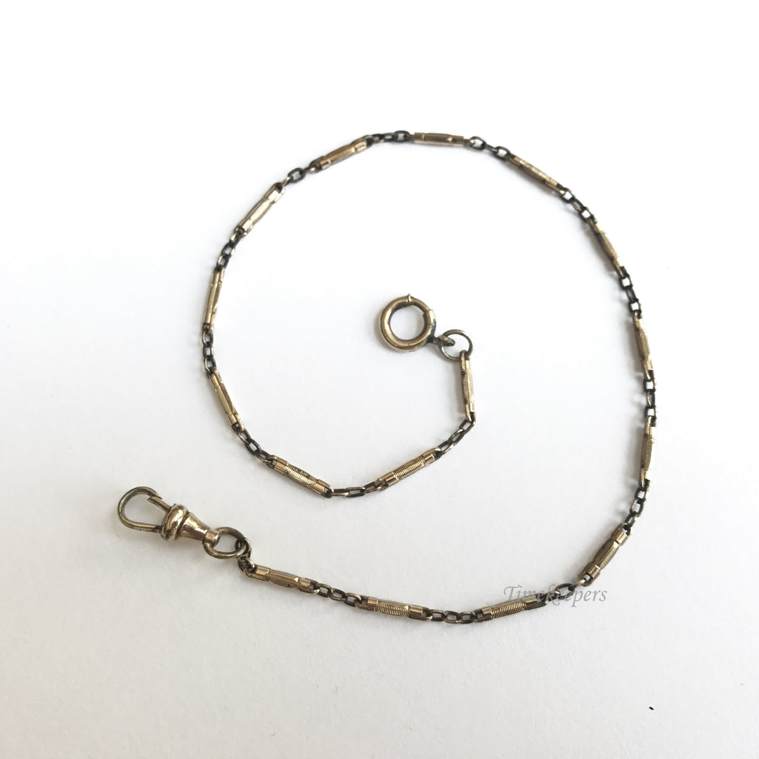 e269 Antique Gold Filled Pocket Watch Chain 11"