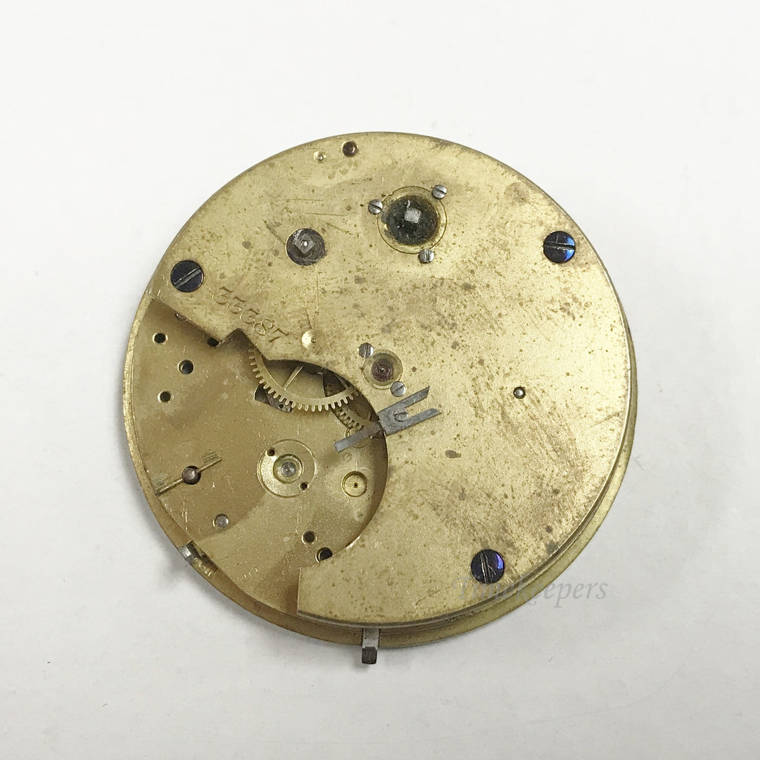 e883 Antique Misc Pocket Watch Movement 45mm for Parts or Repair