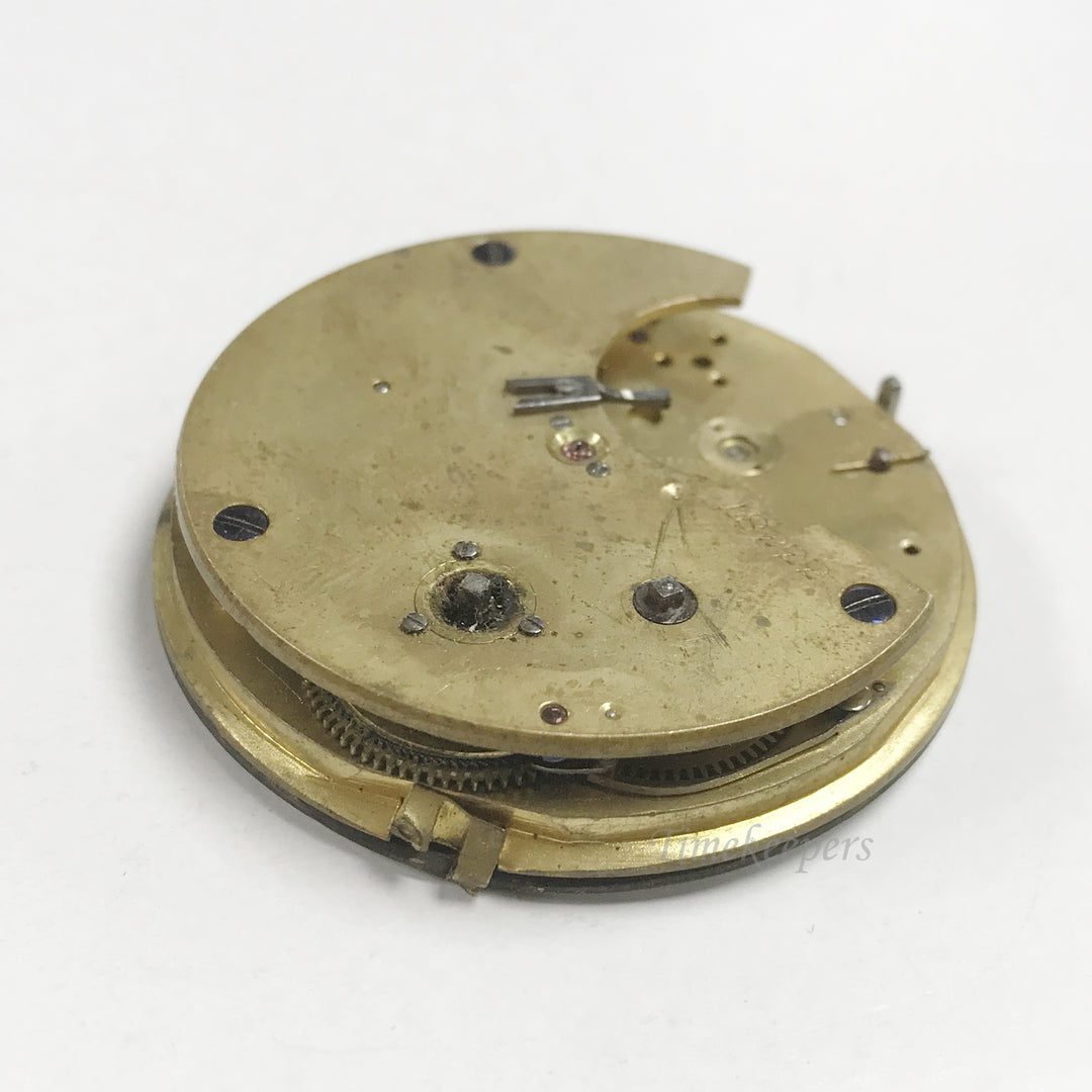 e883 Antique Misc Pocket Watch Movement 45mm for Parts or Repair