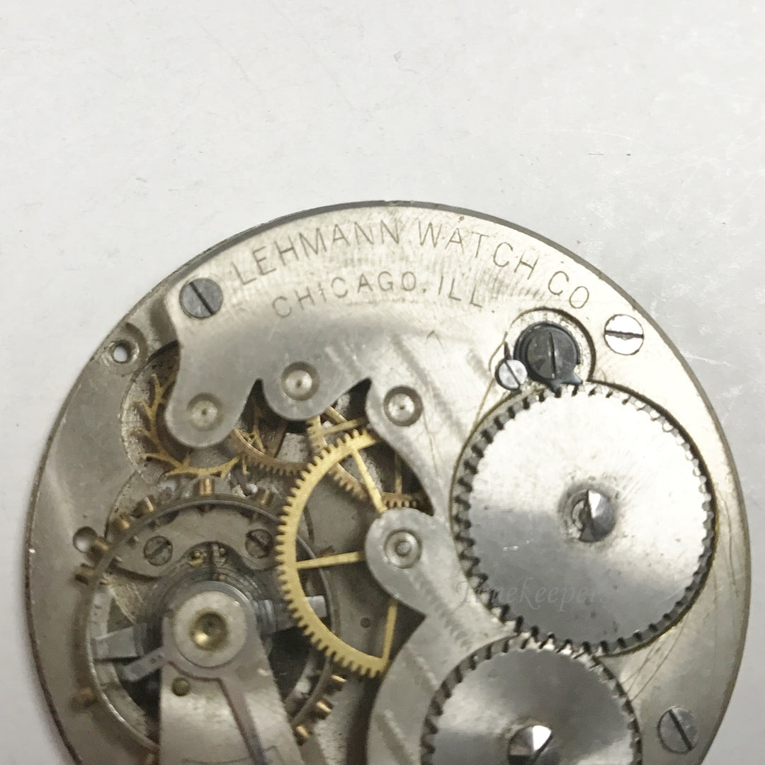 e887 Antique Lehmann Pocket Watch Movement for Parts or Repair 43mm