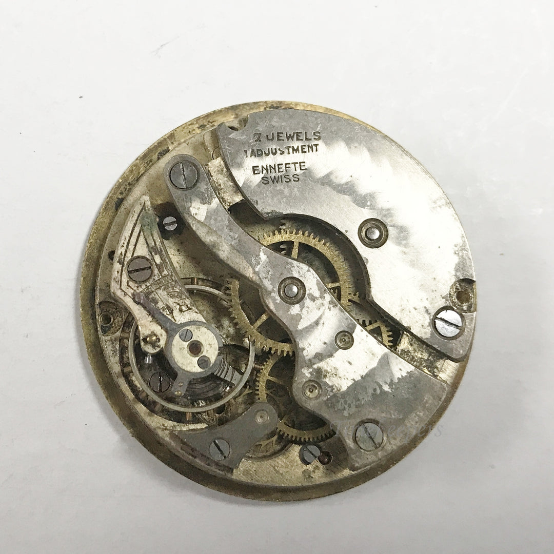 e889 Vintage Principal Swiss 7J Pocket Watch Movement for Parts or Repair
