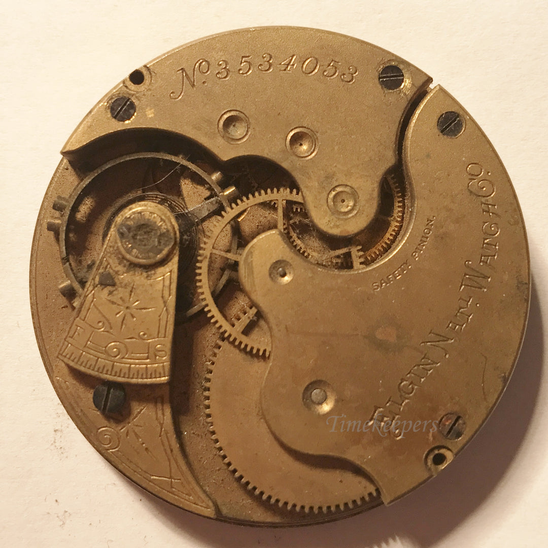 e892 Antique Elgin Watch Movement for Parts or Repair 18S