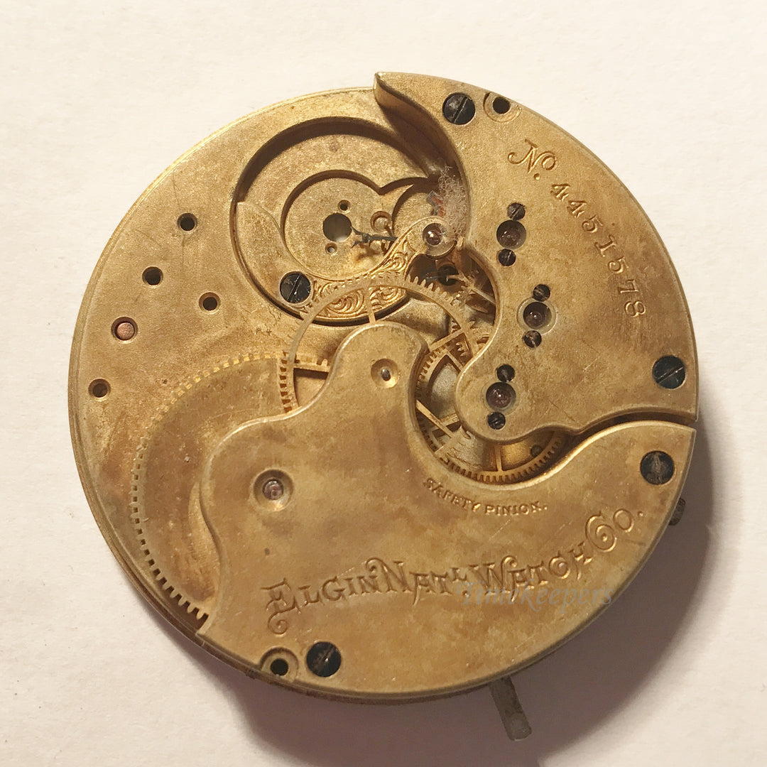 e894 Antique Elgin Watch Movement for Parts or Repair