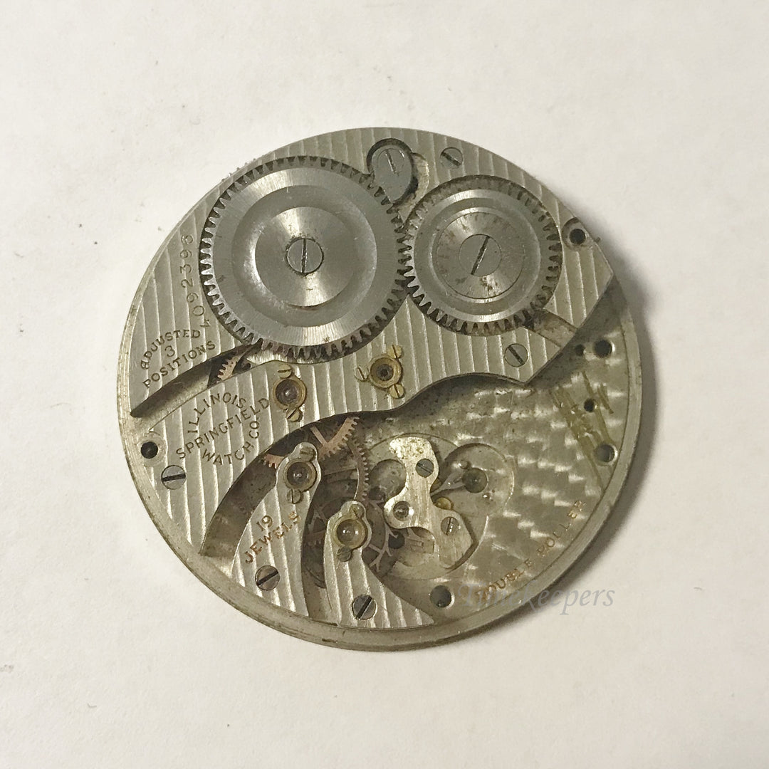 e986 Antique Illinois Watch Movement for Parts or Repair