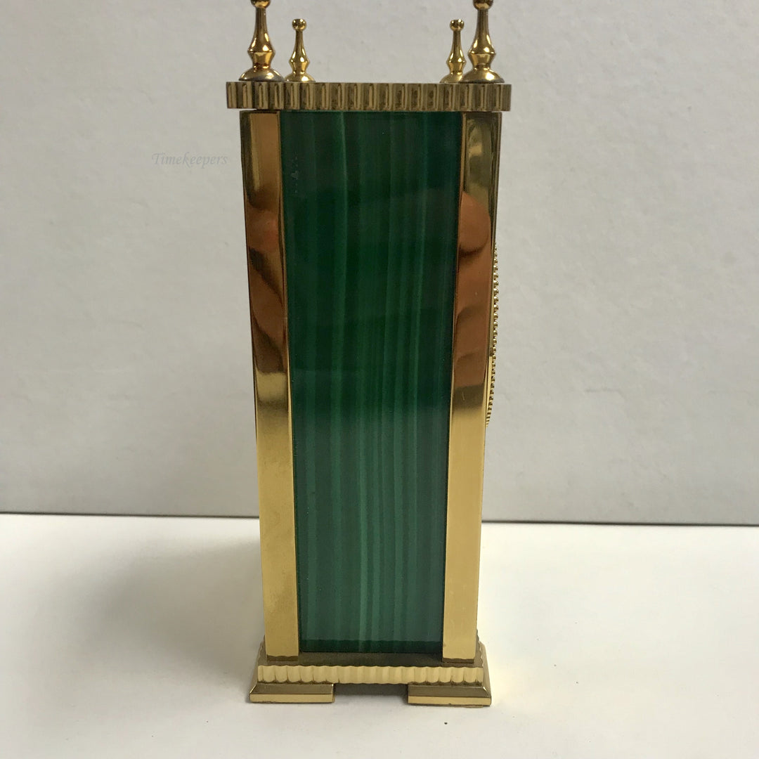 f416 Vintage Hamilton Electronic Swiss Made Brass Miniature Shelf Mantel Clock