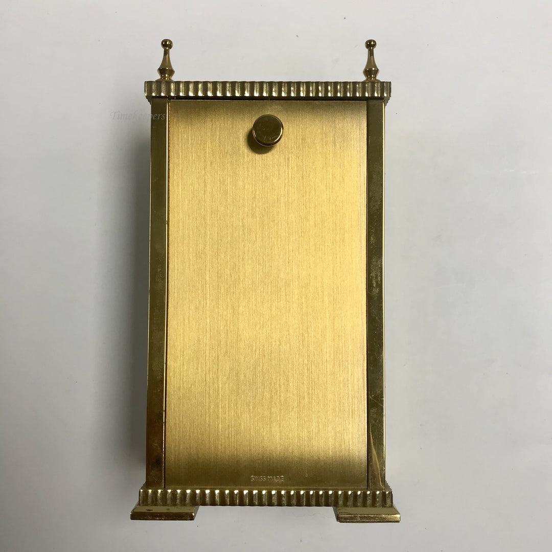 f416 Vintage Hamilton Electronic Swiss Made Brass Miniature Shelf Mantel Clock