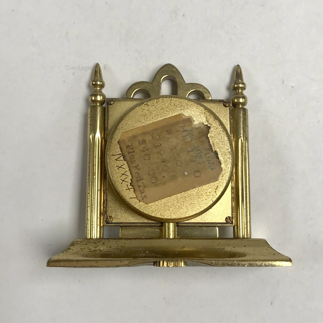 f419 Vintage Semca Swiss Miniature Travel Shelf Mantel Collectible Clock 17J