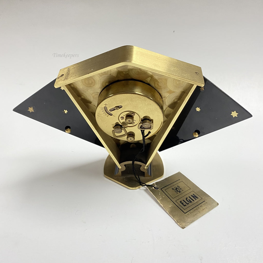 f497 Vintage Elgin Made in France Shelf 7 Jewel Alarm Clock & Box