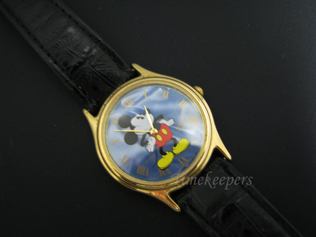 c141 Vintage - Quartz Lorus Mickey Mouse Watch with Blue Dial