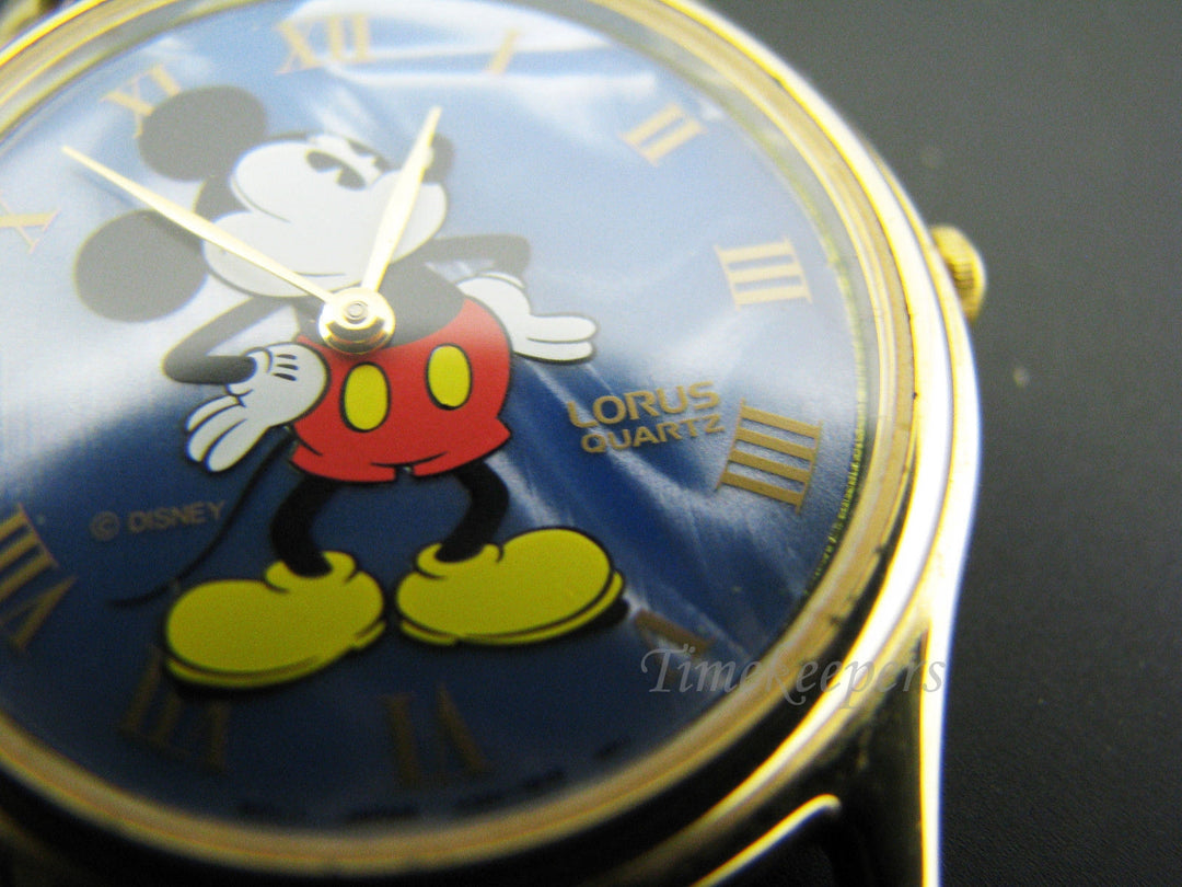 c141 Vintage - Quartz Lorus Mickey Mouse Watch with Blue Dial