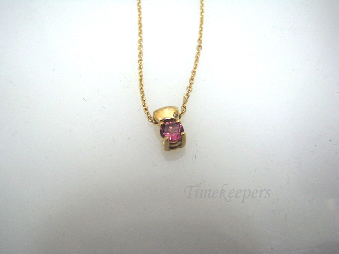 c076 Vintage Baby, October Birth Stone Necklace in 14k Yellow Gold Pendant