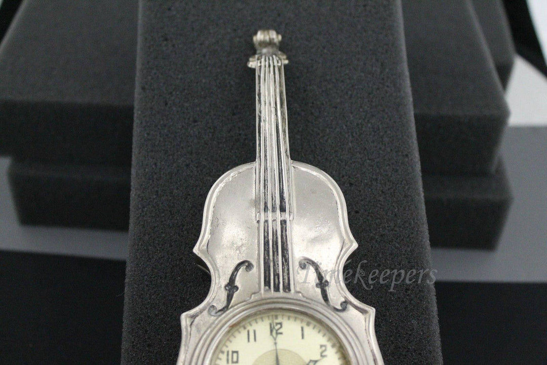 c545 Vintage 1900s Miniature Cello Clock
