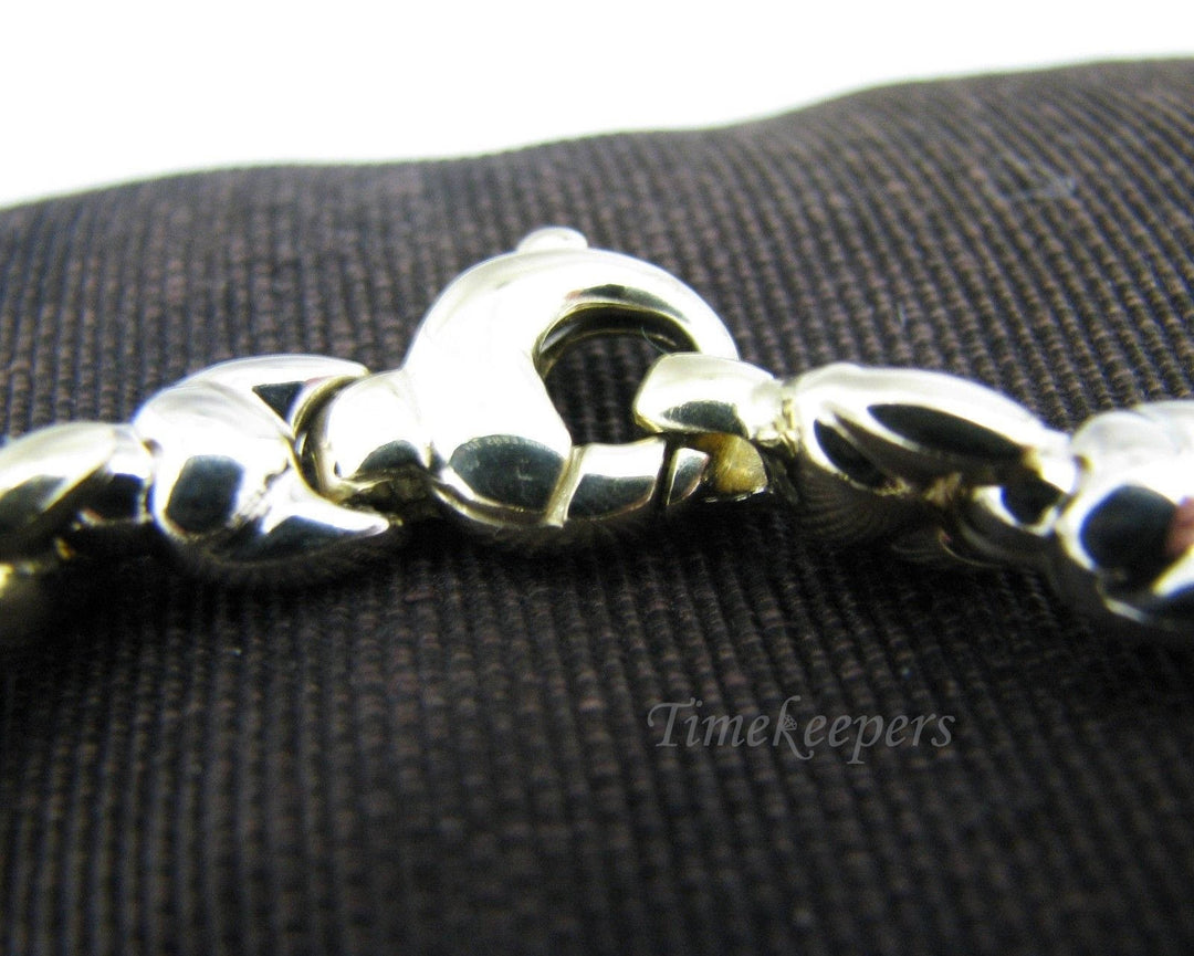 a544 Vintage Unique Chain Link Bracelet in 14k Yellow and White Gold
