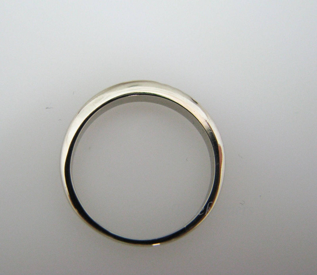 c117 Vintage Nice Thin 14k White Gold Band Ring Size 6.75